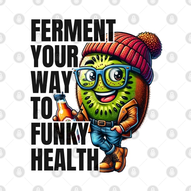 Kombucha Kiwi - Ferment Your Way to Funky Health Tee by vk09design