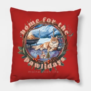 Home For The Holidays Aspen Maine Coon Life 12M Pillow