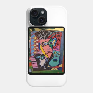 Picasso style face - fun weird cubism Phone Case