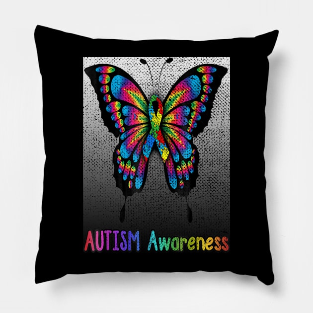 Autism Awareness T-ShirtColorful Butterfly Autism Awareness T-Shirt_by Pillow by VinitaHilliard