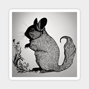 Chinchillas Shadow Silhouette Anime Style Collection No. 16 Magnet