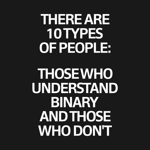 Ten Types of People...Those Who Understand Binary by solsateez