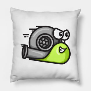 Turbo Snail - Lime Green Pillow