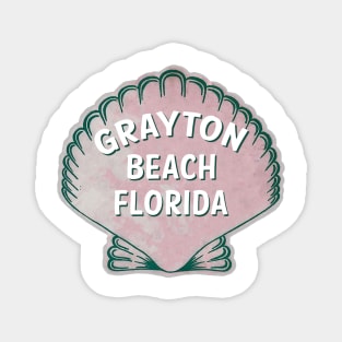 Grayton Beach Florida Vintage Shell Magnet