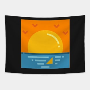 Retro Sunrise Tapestry