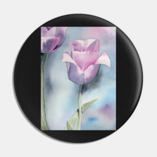 Watercolor Tulip Fine Art Painting1 Pin