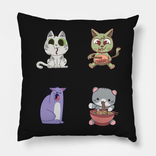 Cute Cat Pillow by timegraf