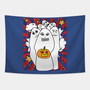 Funny Little Ghosts Halloween Tapestry