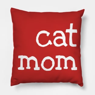 Cat mom (white) Pillow