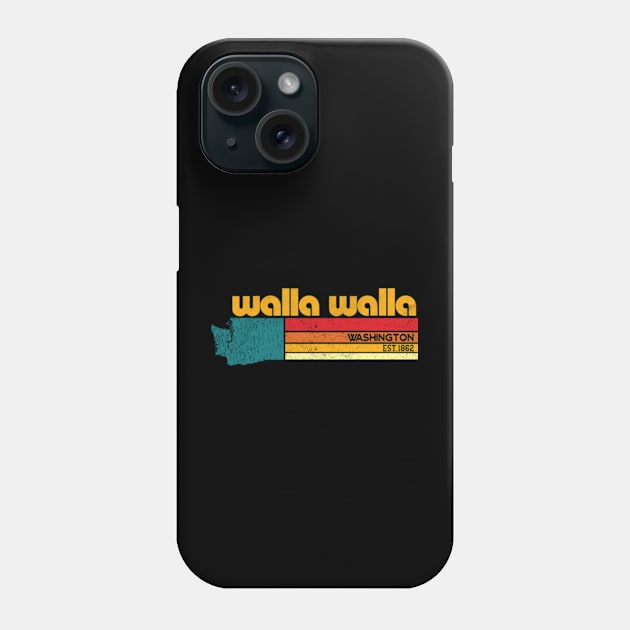 walla walla Washington Retro EST.1862 Phone Case by DarkStile