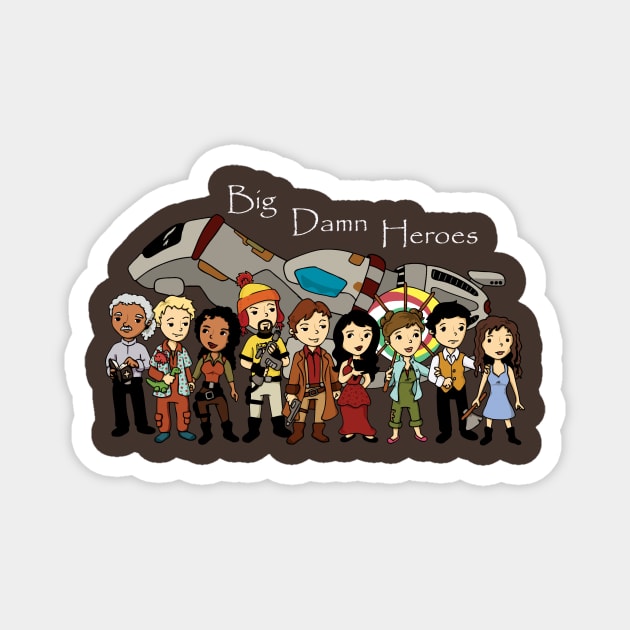 Big Damn Heroes Magnet by beckadoodles