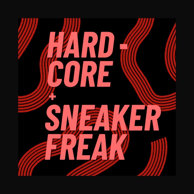 Hard-core Sneaker Freak with Coral Pink Typography by 45 Creative Club