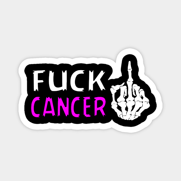 Fuck Cancer. i´am Cancer Free. Cancer Fighter Gift idea Magnet by Jakavonis