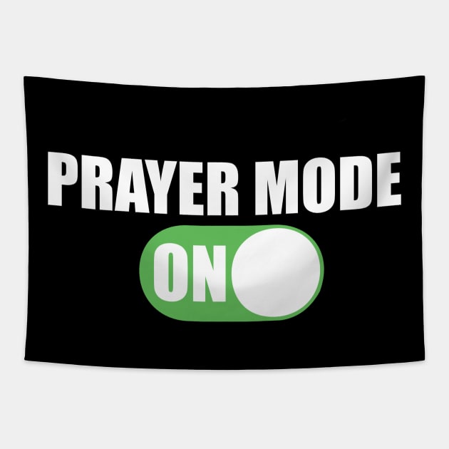 Prayer Mode On Christian Design Tapestry by Therapy for Christians