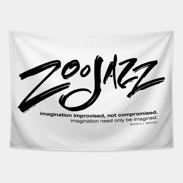 ZooJazz Logo in Black Tapestry by djreichel