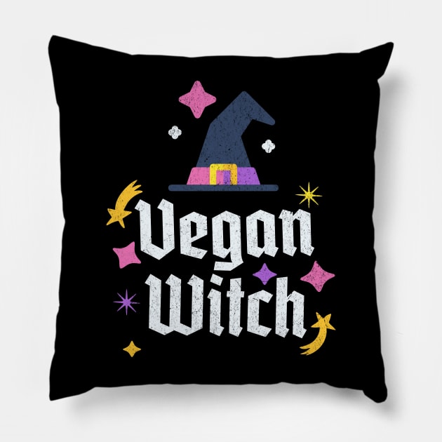 Vegan Witch, Vegan Halloween, Witchy Vegan, Funny Vegan Gifts Pillow by KindWanderer