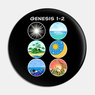 6 Days of Creation – Genesis 1-2 School Teacher & Kids Pin