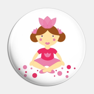 Meditation Lotus Girl Digital Art | Melanie Jensen Illustrations Pin