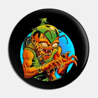 Vintage Comic Book Space Alien Sci-Fi Monster Pin