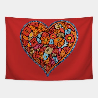 Mosaic Heart Tapestry
