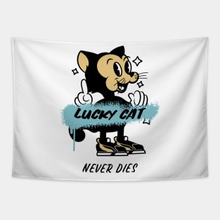 Lucky Cat Never Dies Tapestry
