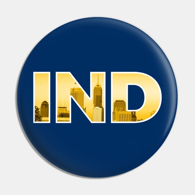 Indiana Pacers IND Skyline Pin by StupidHead