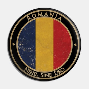 Vintage Romania Europe European EU Flag Pin