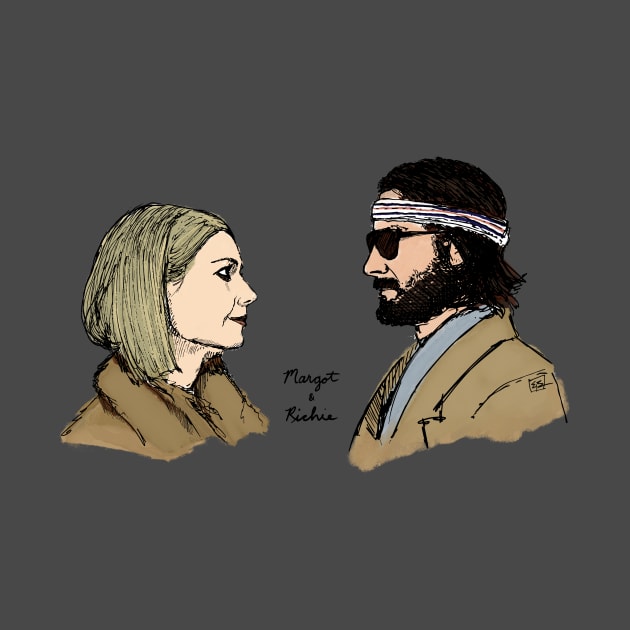 Margot and Richie Tenenbaum - In color! by EBDrawls