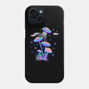 Mushroom UFO and Aliens Phone Case