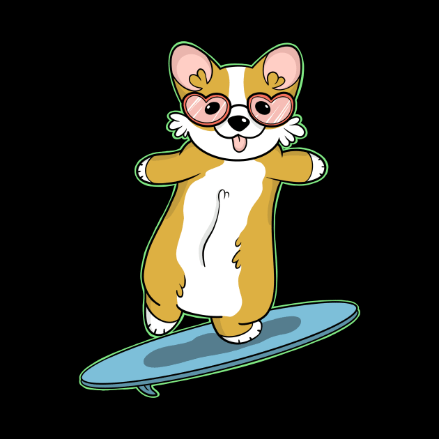 Corgi Surfer by IhateDumplings