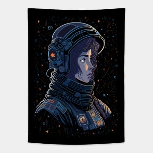 Anime Female Astronaut Tapestry