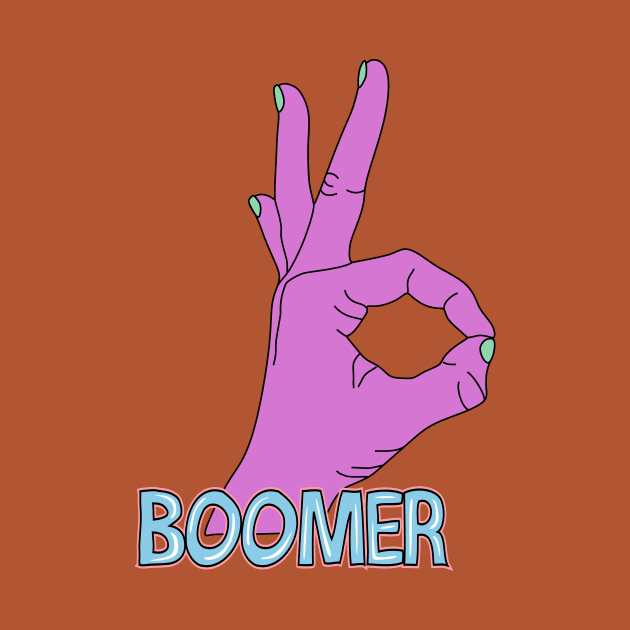 Pastel Okay Boomer Hand by FreckleFaceDoodles