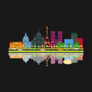 Paris colorful skyline T-Shirt