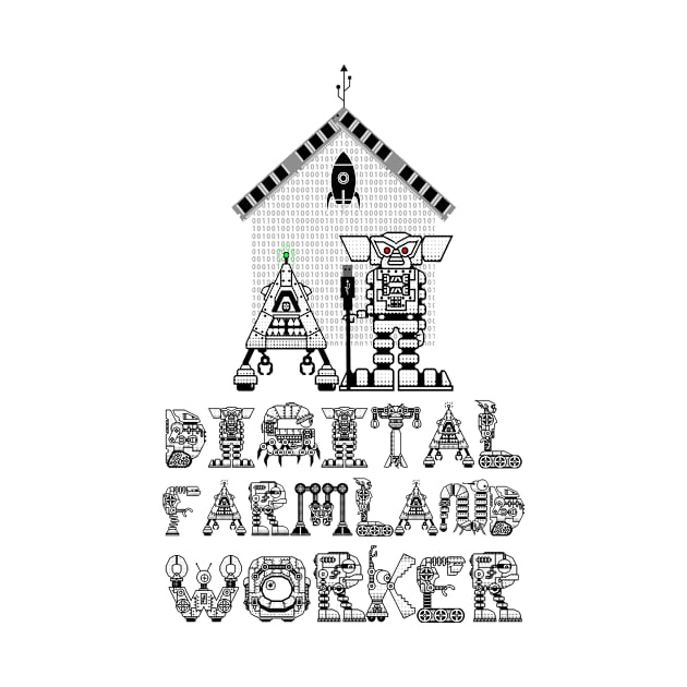 Digital Farmland Worker AI And Robotics Funny by funfun