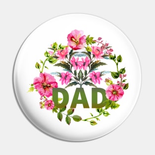 Forget Me Not Floral Wreath Dad Pin