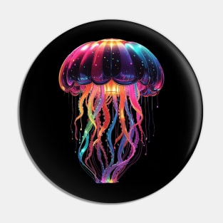 Glowing Rainbow Jellyfish Pin