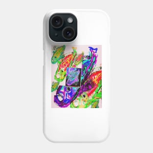 ABSTRACT COLLAGE FISH Phone Case