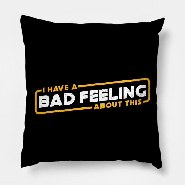 Bad Feeling Pillow by technofaze