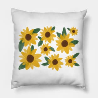 cute yellow sunflowers Pillow