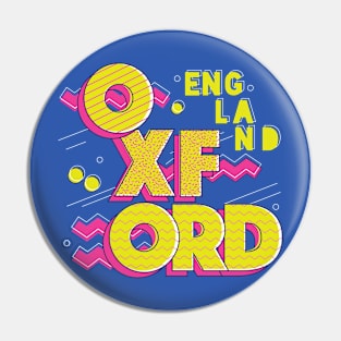 Retro 90s Oxford, England Pin
