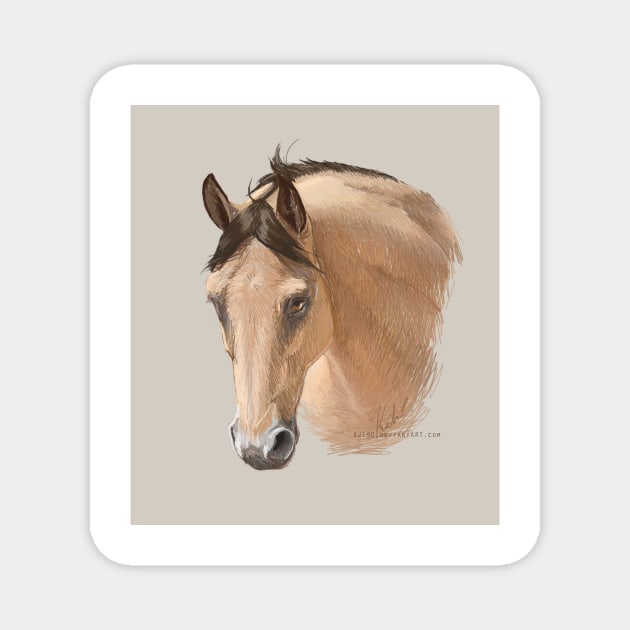 Buckskin Horse Magnet by KJL90