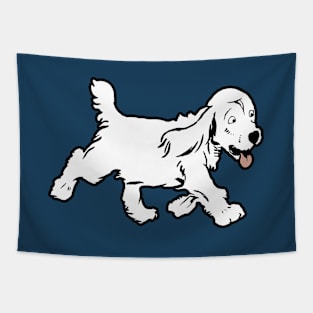 Cute White Dog Tapestry