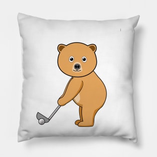 Bear and Golf Pillow