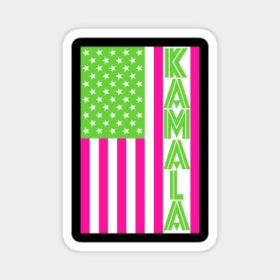 Kamala Harris 2020 Sorority Pink Pretty Green Flag Magnet