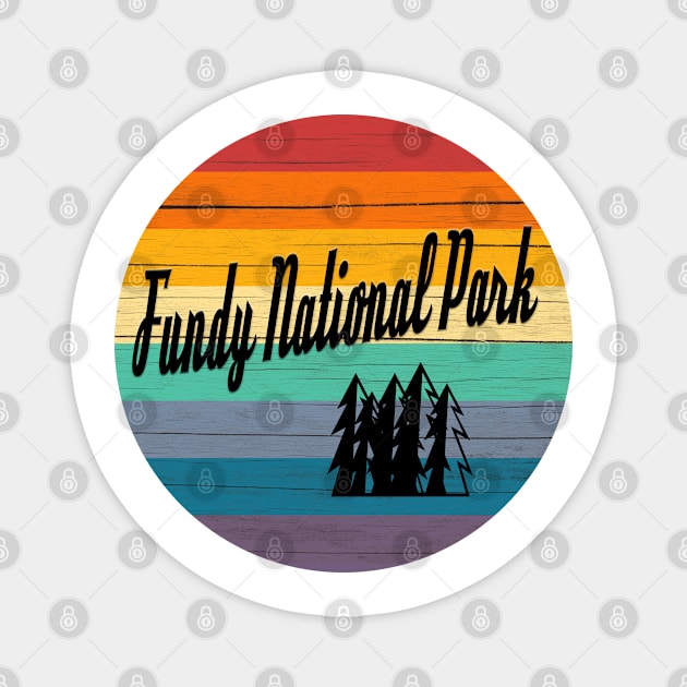 Fundy National Park Canada travel souvenir Magnet by artsytee