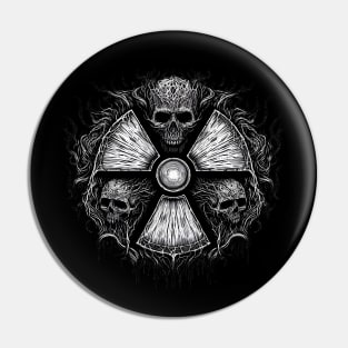 Macabre Radioactive Symbol Pin