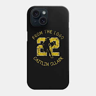 From the logo 22 Caitlin Clark distressed Phone Case