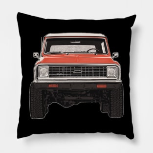 c10 front orange Pillow