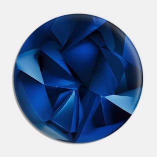 Abstract Deep Blue Pin