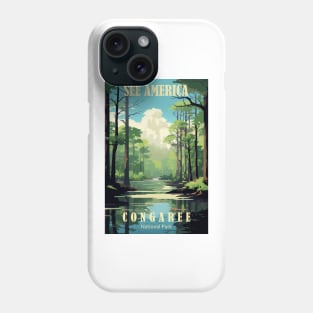 Congaree National Park Travel Poster Phone Case